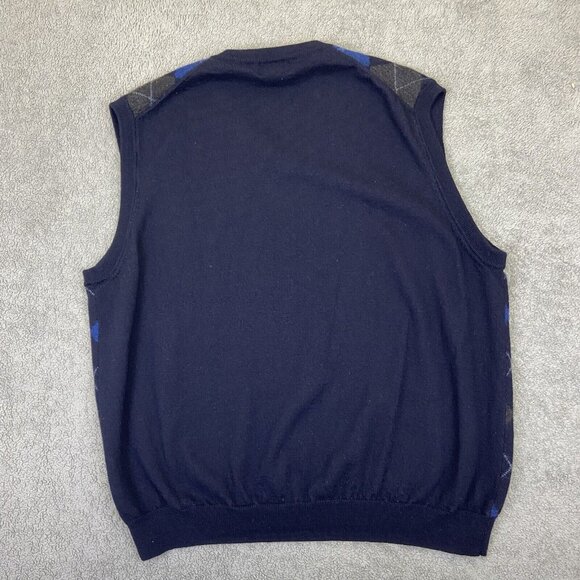 Brooks Brothers 100% Merino Wool Sweater Vest Fits Mens M Tag 2XL‎ SHRUNK READ - Picture 2 of 7